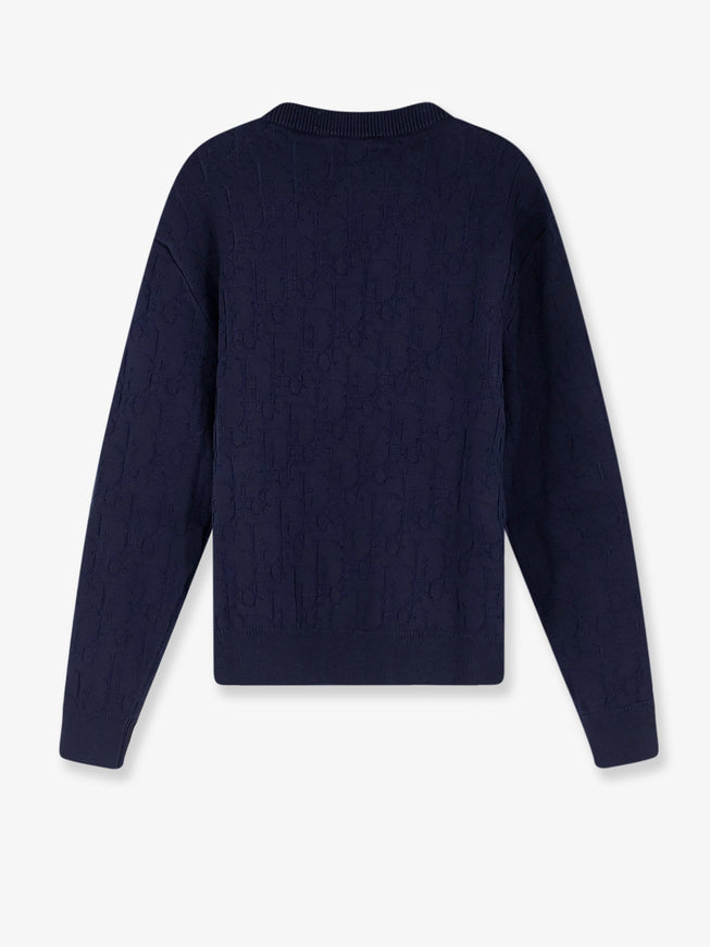 Dior Dior Oblique Cotton Sweater With All-Over Embossed Logo