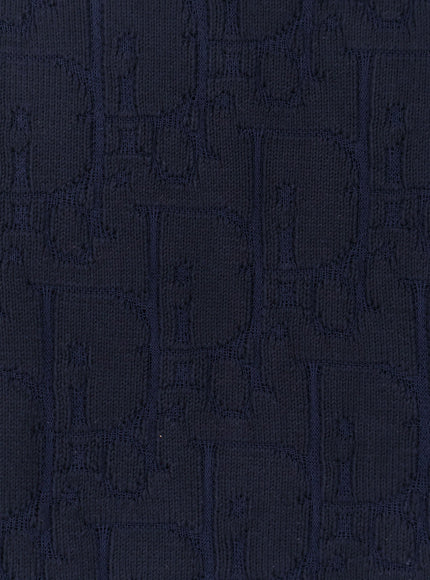 Dior Dior Oblique Cotton Sweater With All-Over Embossed Logo