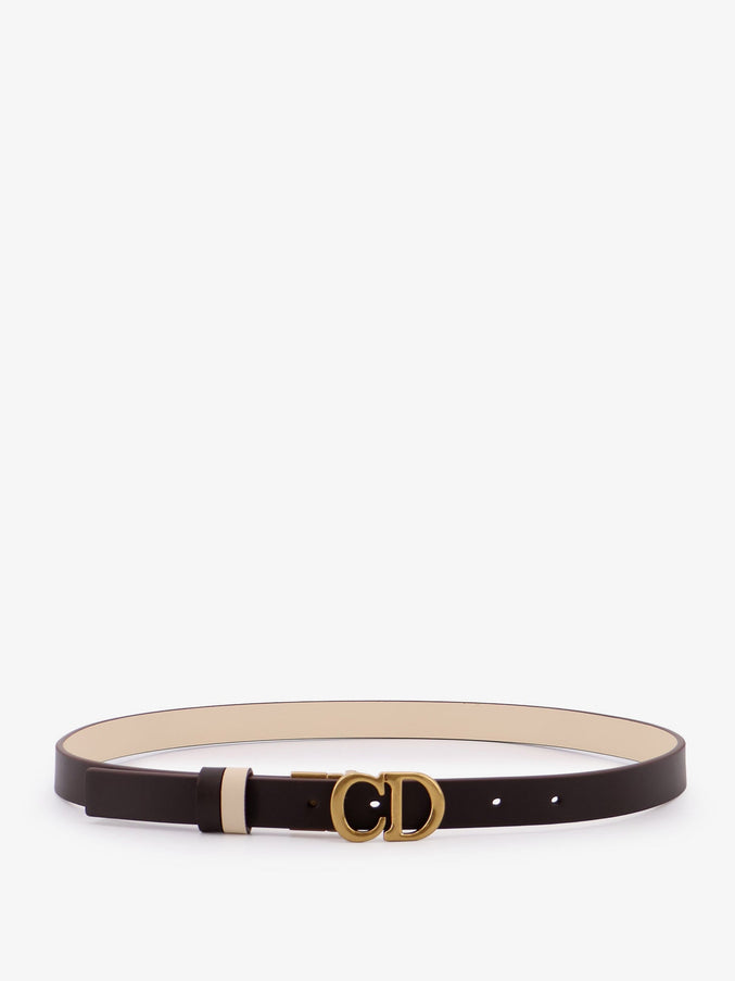 Dior Leather Saddle Belt Brown Multi