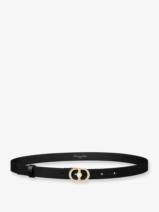 Dior 30 Montaigne Jolie Leather Belt Noir