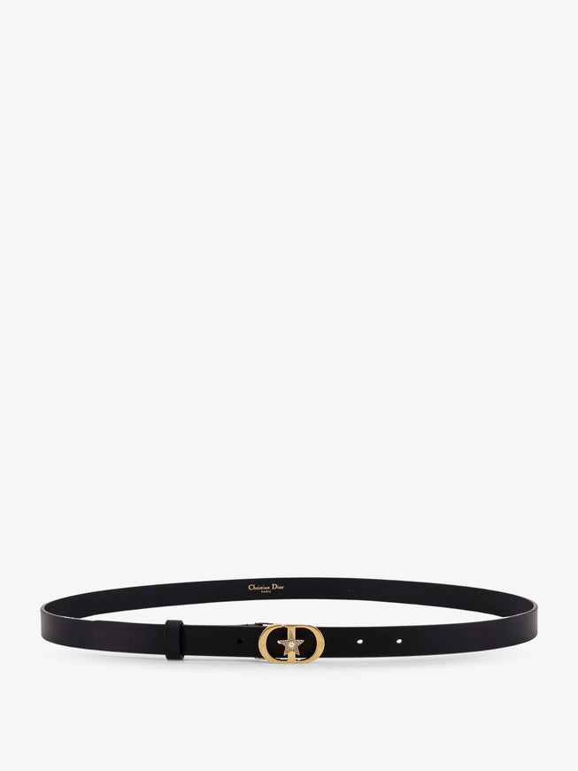 Dior Lucky 30 Montaigne Star Leather Belt Noir