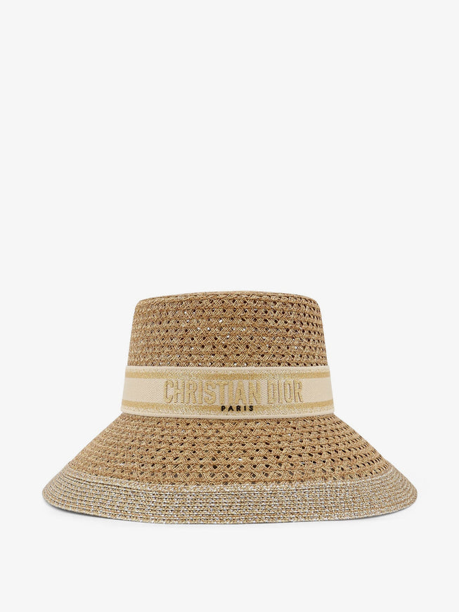 Dior D-Bobby Raffia Hat Dore
