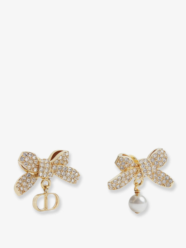 Dior Metal Earrings With Pearls And Crystals Uni Goldcrystal