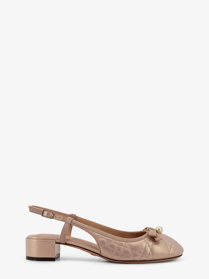 Dior Dior Ballet Leather Pumps Metal Rose