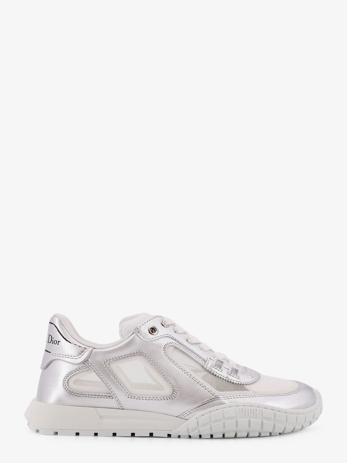 Dior Laminated Leather Dior Tech Sneakers Silver