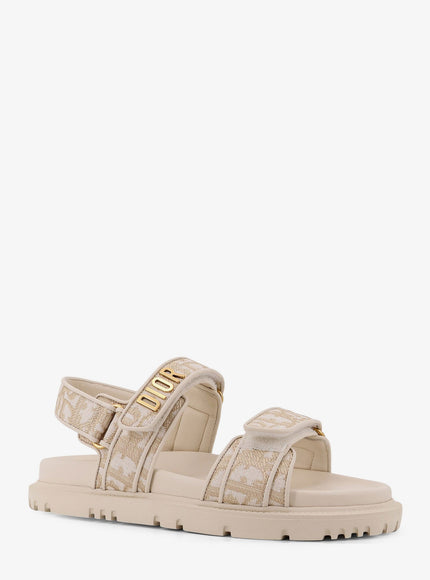 Dior Lurex Dioract Flat Sandals