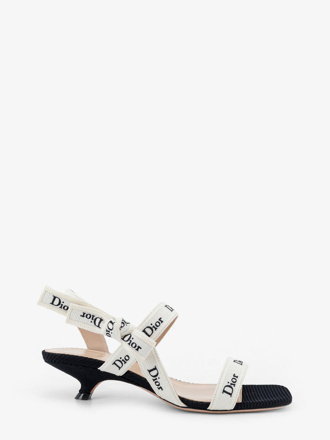 Dior Embroidered Canvas J'adior Sandals 40 Noir