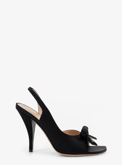Dior Dior Bow Satin Sandals With Logo Bow Detail Noir