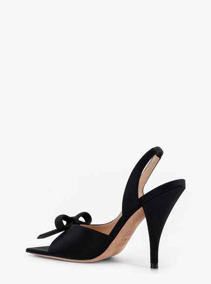 Dior Dior Bow Satin Sandals With Logo Bow Detail