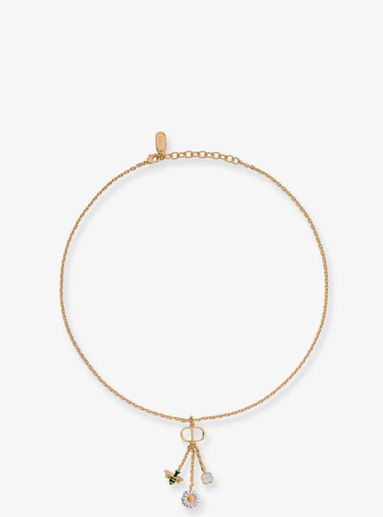 Dior Cd Garden Necklace Uni Goldwhite