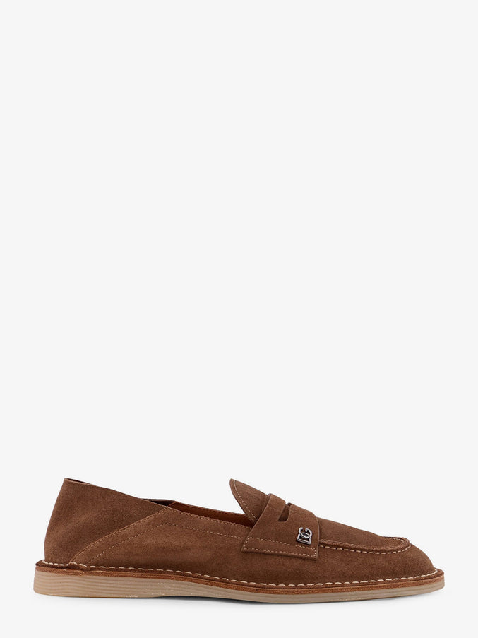 Dolce & Gabbana Suede Slipper Loafers Nocciola