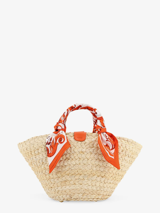 Dolce & Gabbana Maiolica Shoulder Bag In Leather And Raffia