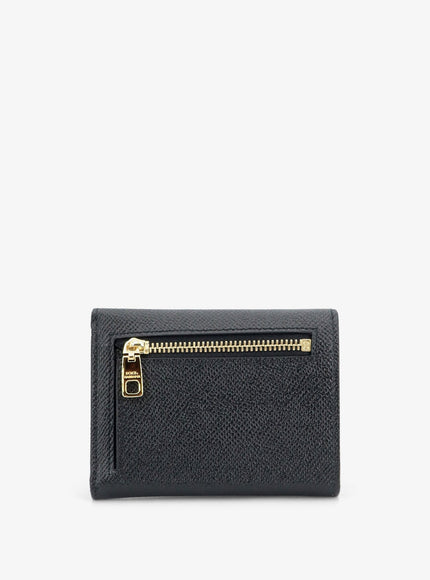 Dolce & Gabbana Hammered Leather Wallet With Animal Print