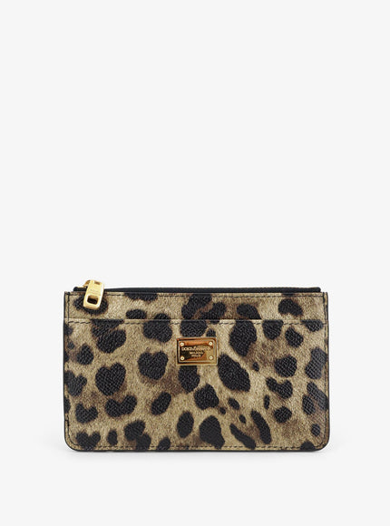 Dolce & Gabbana Hammered Leather Card Holder Uni Leo