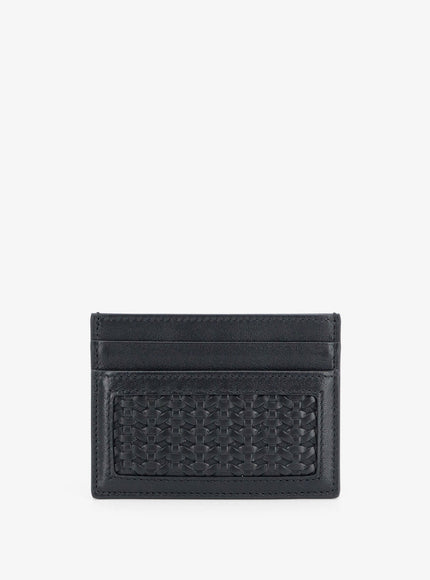 Dolce & Gabbana Leather Card Holder With Metal Logo Tag