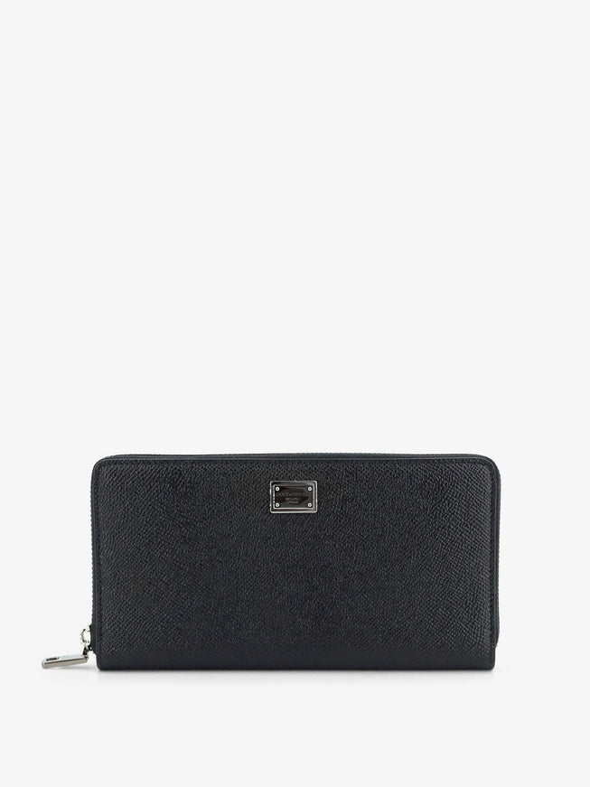 Dolce & Gabbana Hammered Leather Wallet Uni Nero