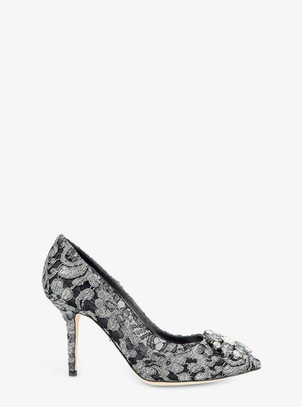 Dolce & Gabbana Bellucci Lace Décolleté Petrolio