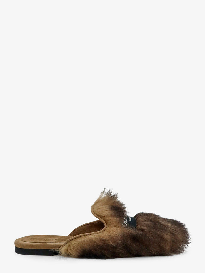 Dolce & Gabbana Sheepskin And Suede Sandals Mogano