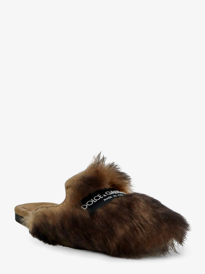 Dolce & Gabbana Sheepskin And Suede Sandals
