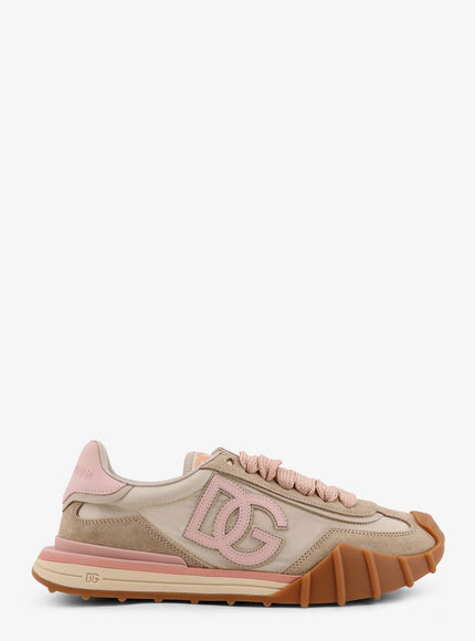 Dolce & Gabbana Nylon Sneakers With Logo Patch On The Side Avoriorosa