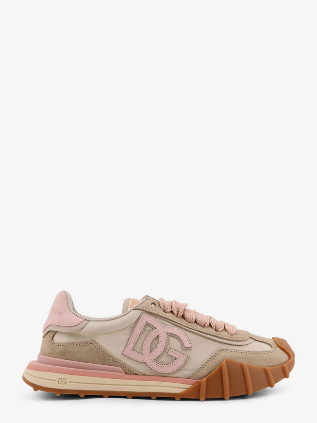 Dolce & Gabbana Nylon Sneakers With Logo Patch On The Side Avoriorosa