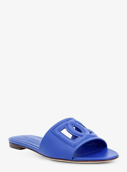 Dolce & Gabbana Leather Sandals With Dg Millennials Logo
