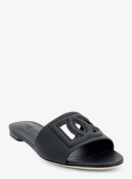 Dolce & Gabbana Leather Sandals With Dg Millennials Logo