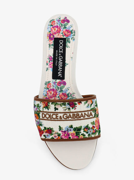 Dolce & Gabbana Maiolica Sandals With All-Over Embroidery