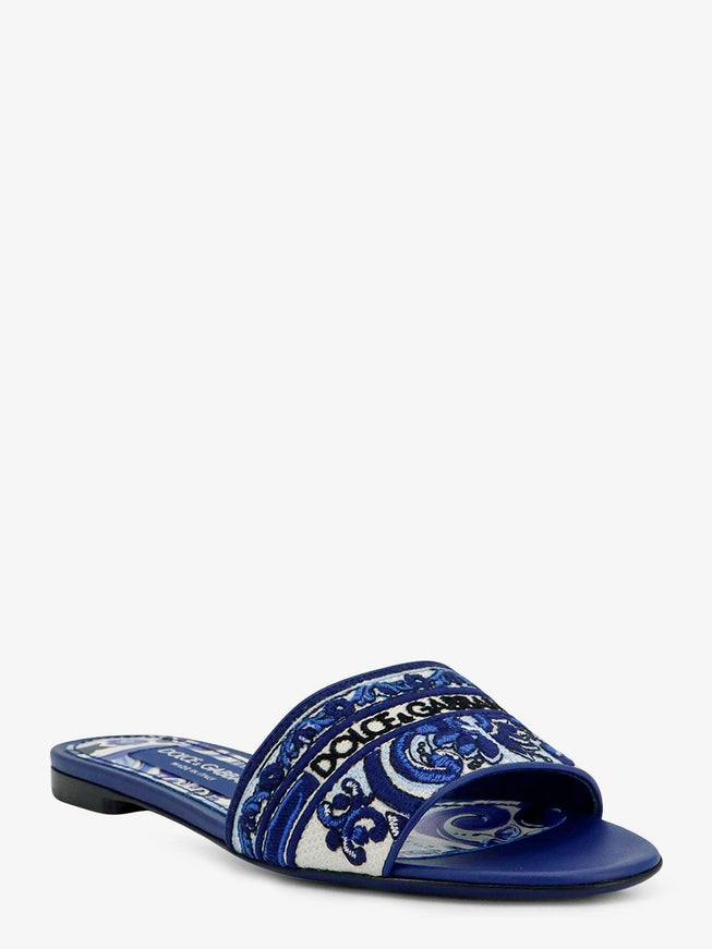 Dolce & Gabbana Maiolica Sandals With All-Over Embroidery