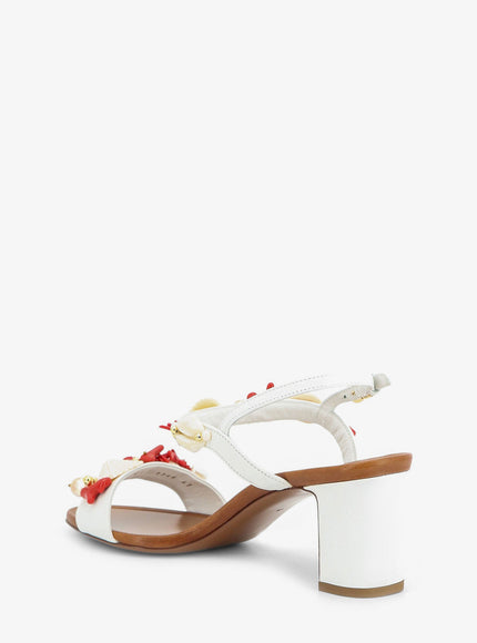 Dolce & Gabbana Leather Sandals With Sea Coral Details
