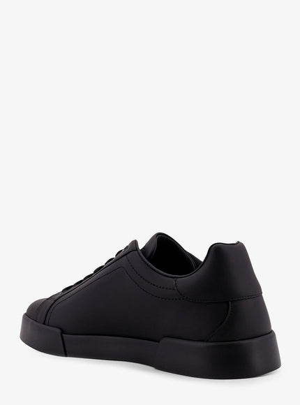Dolce & Gabbana Leather Sneakers With Embossed Side Logo
