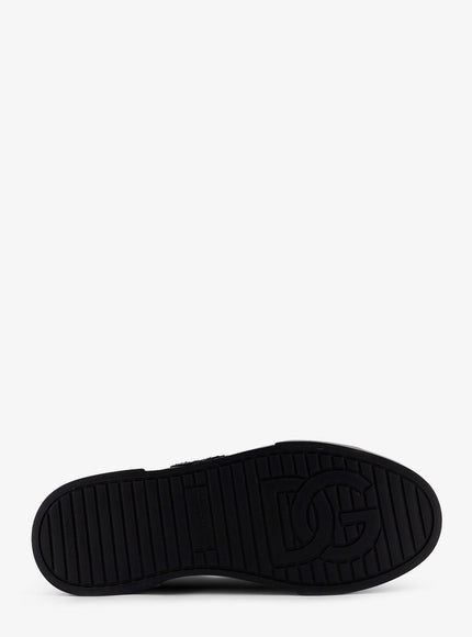 Dolce & Gabbana Leather Sneakers With Embossed Side Logo