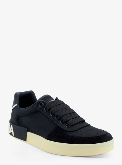 Dolce & Gabbana Nylon And Suede Sneakers With Back Lettering Logo