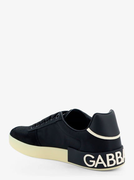 Dolce & Gabbana Nylon And Suede Sneakers With Back Lettering Logo