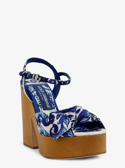 Dolce & Gabbana Canvas Sandals With Maiolica Print