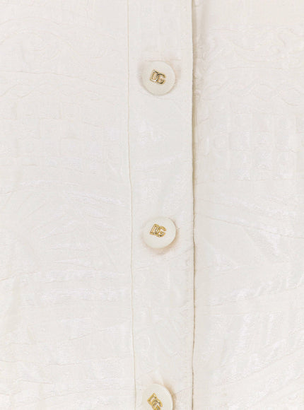 Dolce & Gabbana Brocade Coat With Dg Buttons