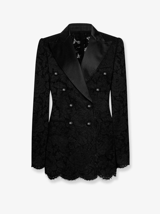 Dolce & Gabbana Lace Jacket 46 Nero