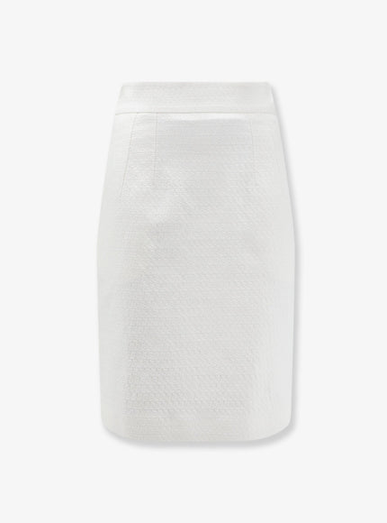 Dolce & Gabbana Stretch Mat Skirt Bianco
