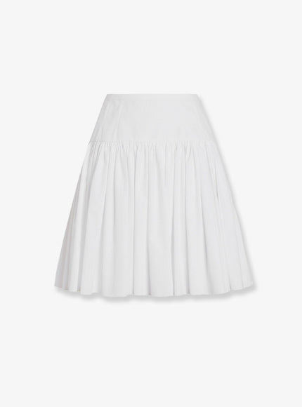 Dolce & Gabbana Cotton Circle Skirt 44 Bianco