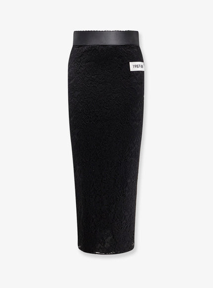 Dolce & Gabbana Lace Midi Skirt Nero