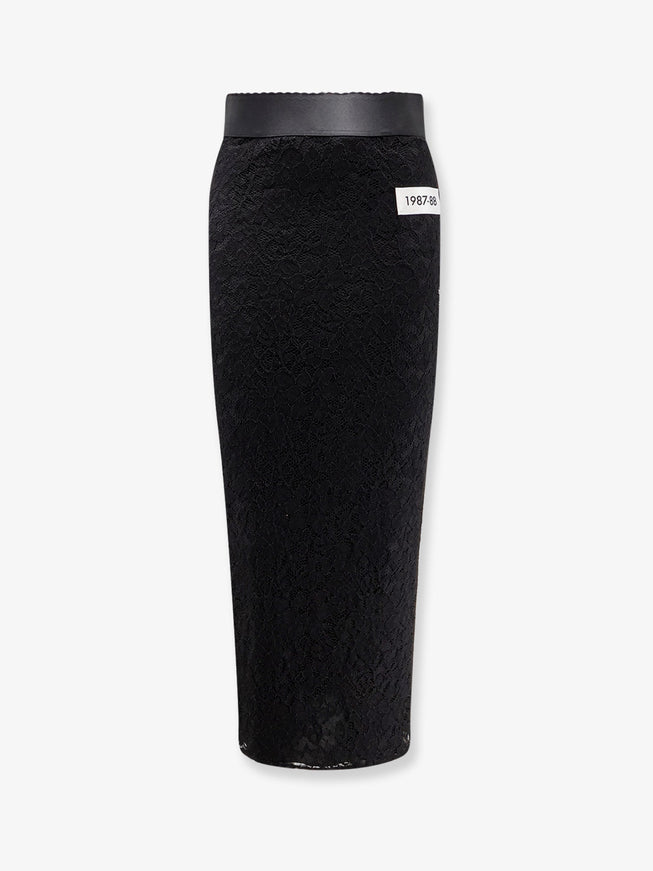Dolce & Gabbana Lace Midi Skirt Nero