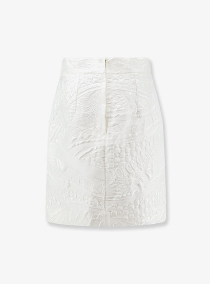 Dolce & Gabbana Brocade Skirt With Dg Logo