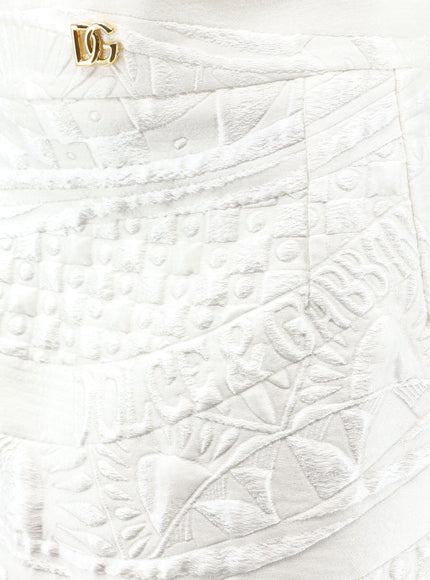 Dolce & Gabbana Brocade Skirt With Dg Logo