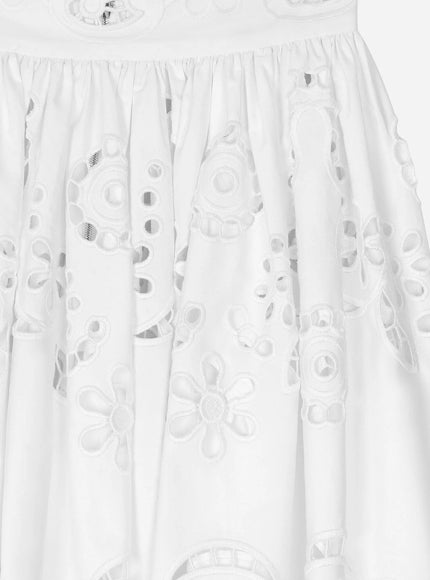 Dolce & Gabbana Cotton Midi Skirt With Cut-Out Details