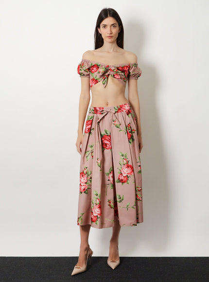 Dolce & Gabbana Cotton Skirt With Iconic Print
