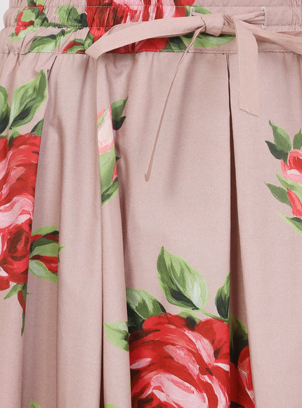 Dolce & Gabbana Cotton Skirt With Iconic Print