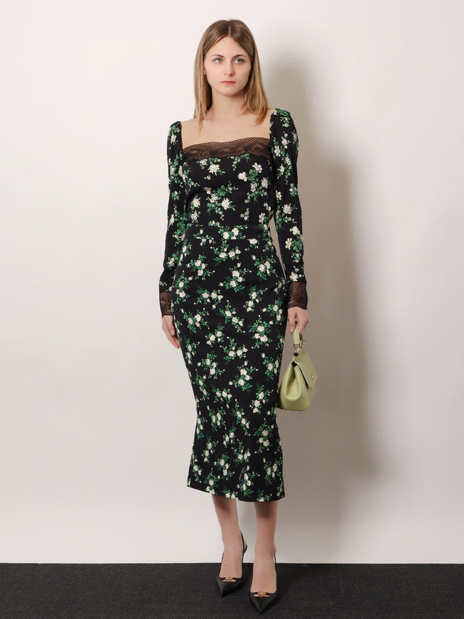 Dolce & Gabbana Silk Skirt With Floral Print