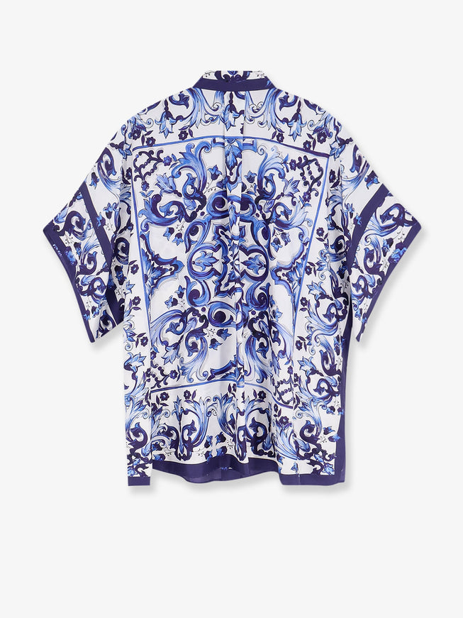 Dolce & Gabbana Silk Shirt With Maiolica Print