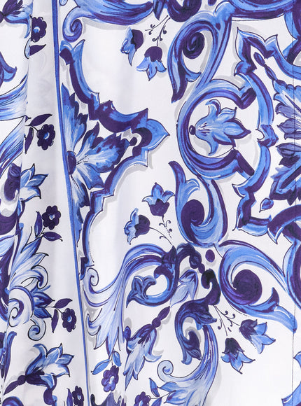 Dolce & Gabbana Silk Shirt With Maiolica Print