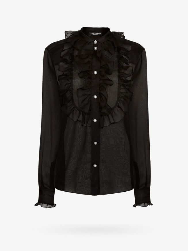 Dolce & Gabbana Organza Shirt 42 Nero